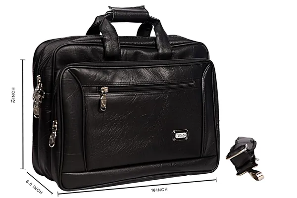Black_Pu_Foam_Leather_Expandable_Laptop_Messenger_Bag_For_Office_&_Travel_–_D-Frame_(40.64_X_16.51_X_30.48_Cm)