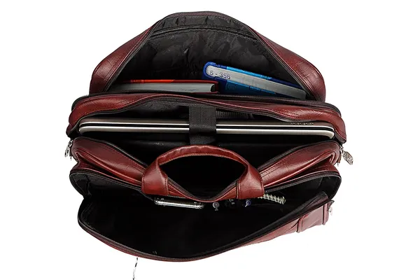 Brown_Pu_Foam_Leather_Expandable_Laptop_Messenger_Bag_For_Office_&_Travel_–_16_Inch_(40.64_X_16.51_X_30.48_Cm)