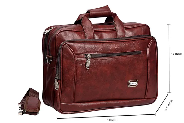 Brown_Pu_Foam_Leather_Expandable_Laptop_Messenger_Bag_For_Office_&_Travel_–_16_Inch_(40.64_X_16.51_X_30.48_Cm)