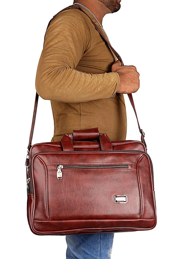 Brown_Pu_Foam_Leather_Expandable_Laptop_Messenger_Bag_For_Office_&_Travel_–_16_Inch_(40.64_X_16.51_X_30.48_Cm)