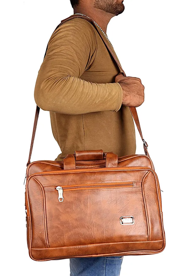 Tan_Pu_Foam_Leather_Expandable_Laptop_Messenger_Bag_For_Office_&_Travel_–_16_Inch_(40.64_X_16.51_X_30.48_Cm)