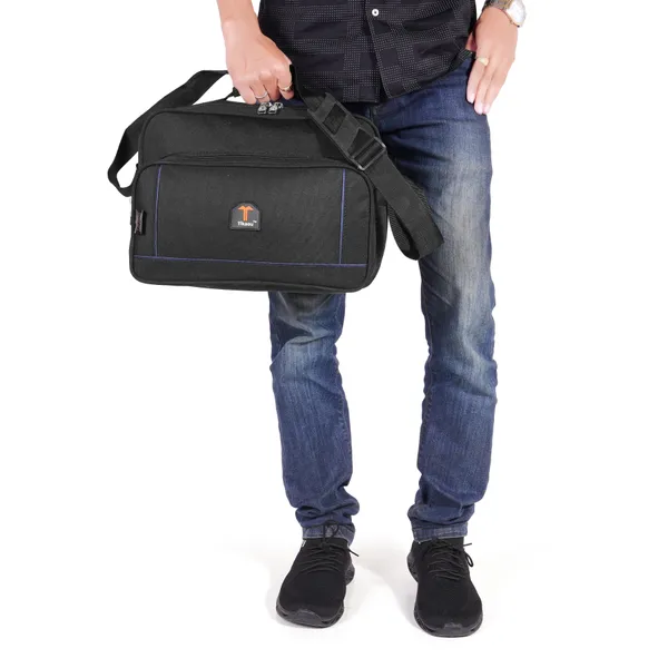 Black_12_Inch_Messenger_File_&_Travel_Shoulder_Bag