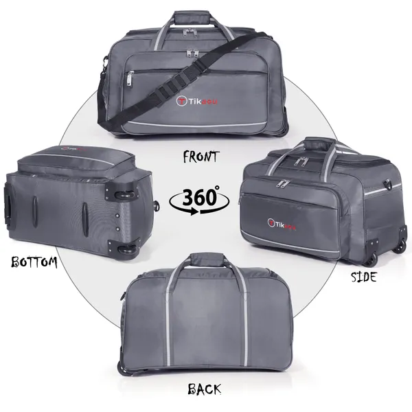 Grey_20_Inch_Duffel_Trolley_Bag_With_Wheels,_Adjustable_Strap_&_Spacious_Compartments