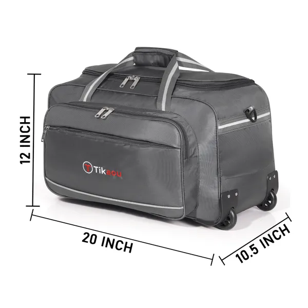Grey_20_Inch_Duffel_Trolley_Bag_With_Wheels,_Adjustable_Strap_&_Spacious_Compartments