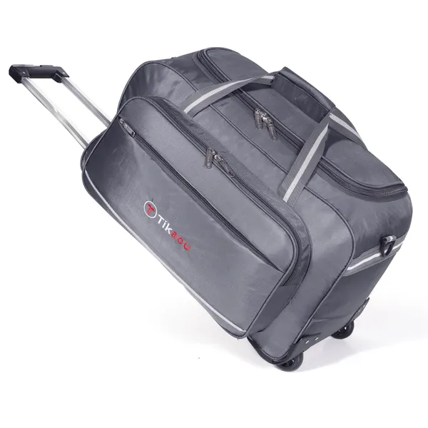 Grey_20_Inch_Duffel_Trolley_Bag_With_Wheels,_Adjustable_Strap_&_Spacious_Compartments