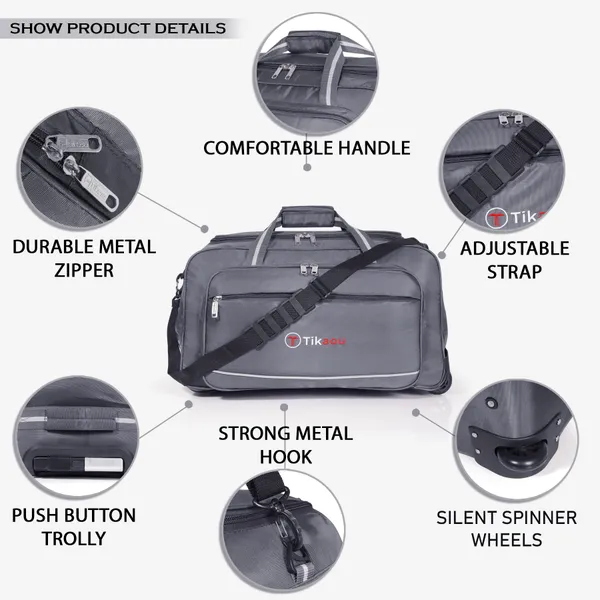 Grey_20_Inch_Duffel_Trolley_Bag_With_Wheels,_Adjustable_Strap_&_Spacious_Compartments