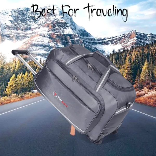 Grey_22_Inch_Duffel_Trolley_Bag_With_Wheels,_Adjustable_Strap_&_Spacious_Compartments