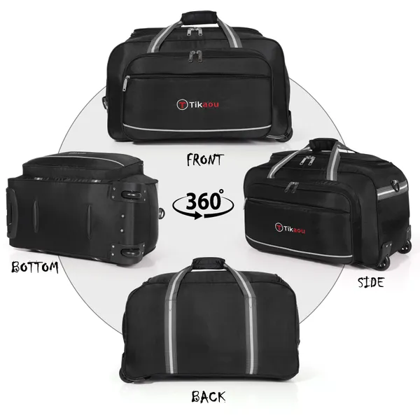 Black_24_Inch_Duffel_Trolley_Bag_With_Wheels,_Adjustable_Strap_&_Spacious_Compartments