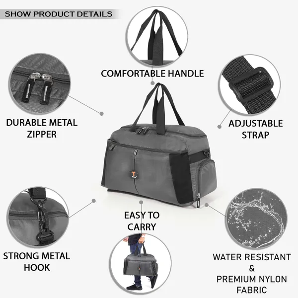 Steel_Grey_1000_Denier_Nylon_Organizer_Bag_For_Travel,_Gym_&_Weekend_Trips