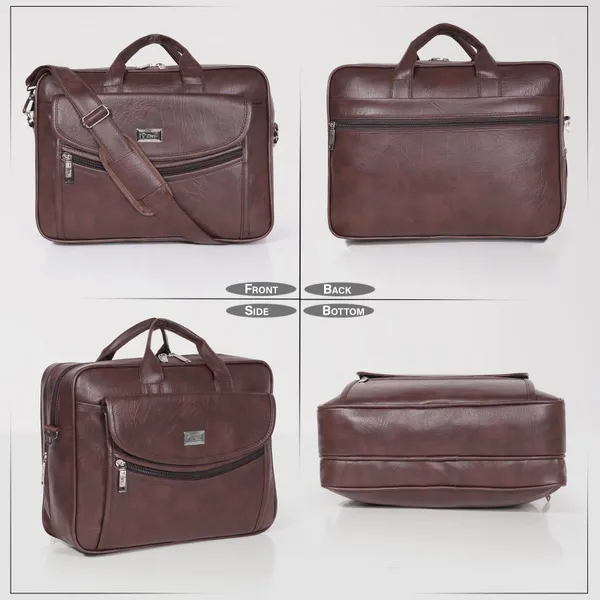 Tan_Classic_Foam_Travel_Messenger_Office_Bag_With_Laptop_Sleeve