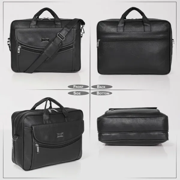 Black_Classic_Foam_Travel_Messenger_Office_Bag_With_Laptop_Sleeve