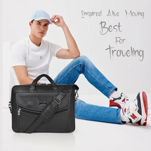Black_Classic_Foam_Travel_Messenger_Office_Bag_With_Laptop_Sleeve