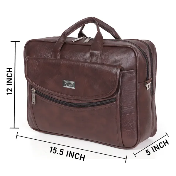Tan_Classic_Foam_Travel_Messenger_Office_Bag_With_Laptop_Sleeve