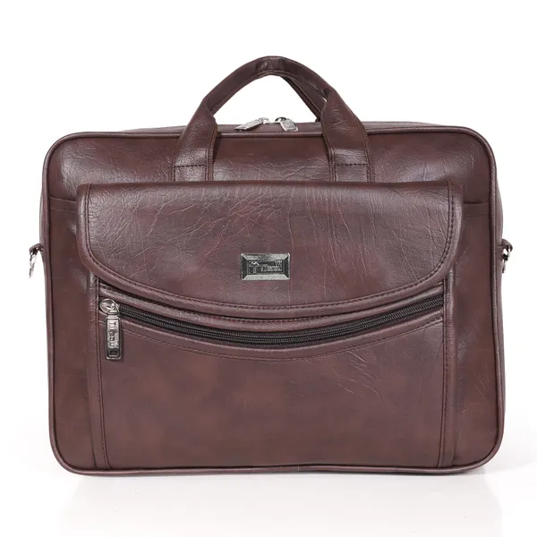 Tan_Classic_Foam_Travel_Messenger_Office_Bag_With_Laptop_Sleeve