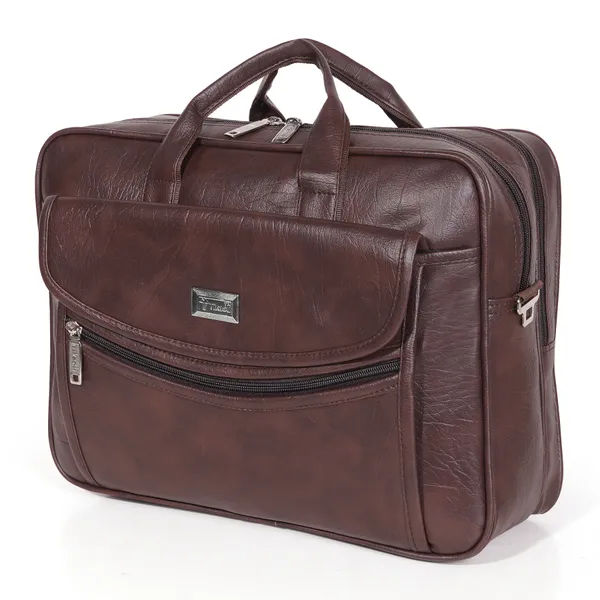 Tan_Classic_Foam_Travel_Messenger_Office_Bag_With_Laptop_Sleeve