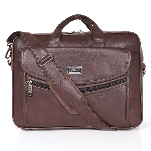 Tan_Classic_Foam_Travel_Messenger_Office_Bag_With_Laptop_Sleeve
