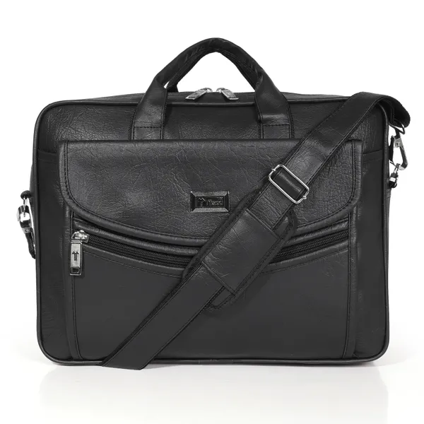 Black_Classic_Foam_Travel_Messenger_Office_Bag_With_Laptop_Sleeve