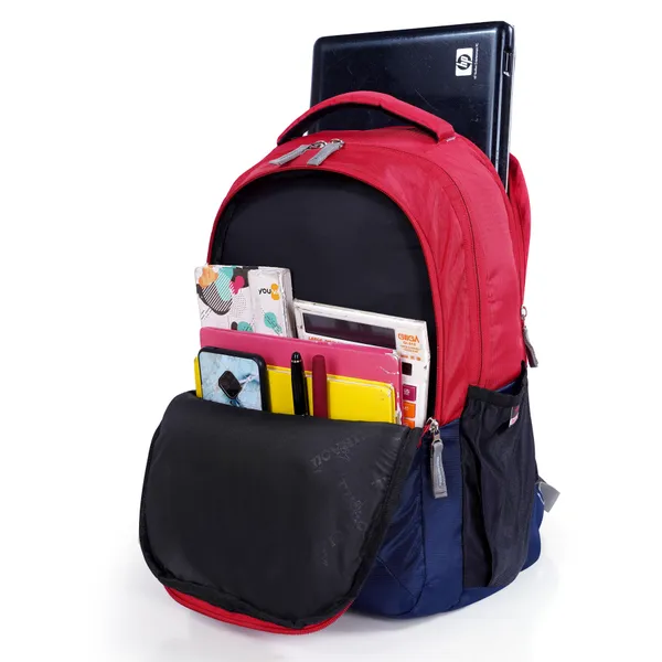 Red_Backpack_With_Rain_Cover_For_College_&_School