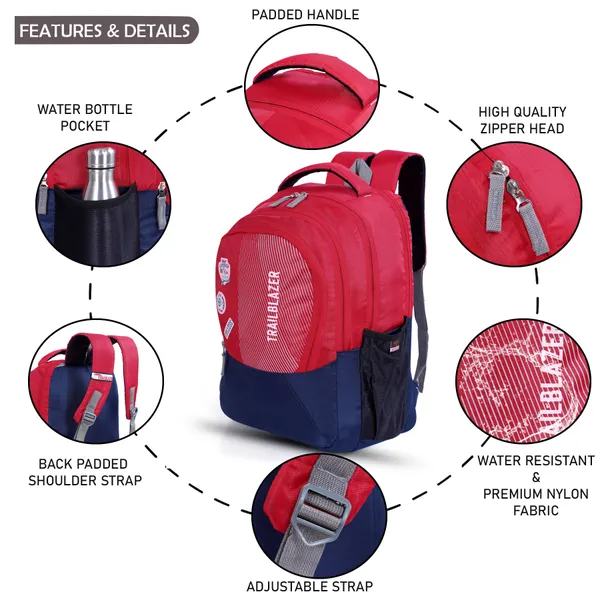 Red_Backpack_With_Rain_Cover_For_College_&_School