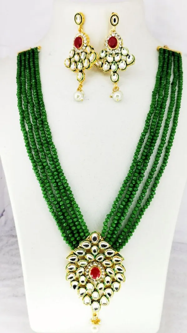 Dark_Green_Premium_Alloy_Earrings_&_Necklace_Jewellery_Set_For_Women_(Pack_Of_2)