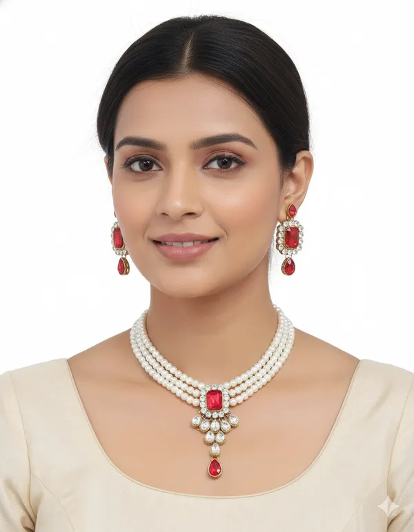 Red_Premium_Alloy_Earrings_&_Necklace_Jewellery_Set_For_Women