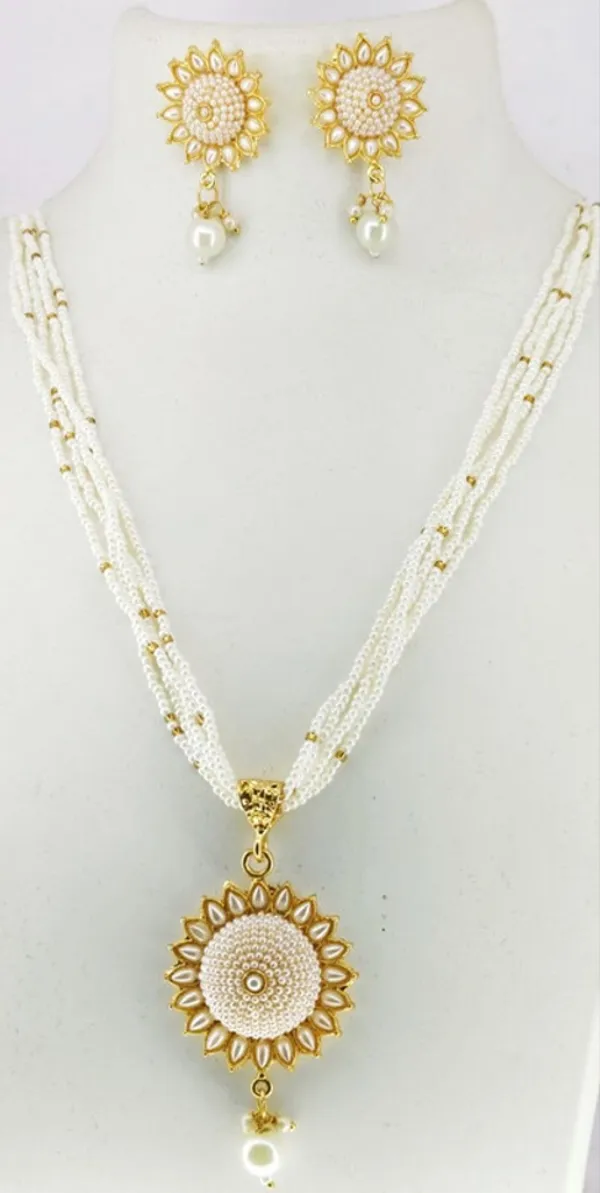 White_Premium_Alloy_Earrings_&_Necklace_Jewellery_Set_For_Women_(Pack_Of_2)