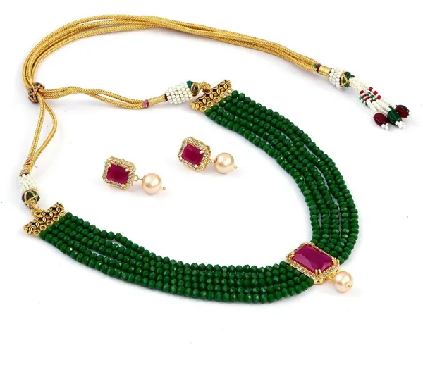 Green_Premium_Alloy_Earrings_&_Necklace_Jewellery_Set_For_Women