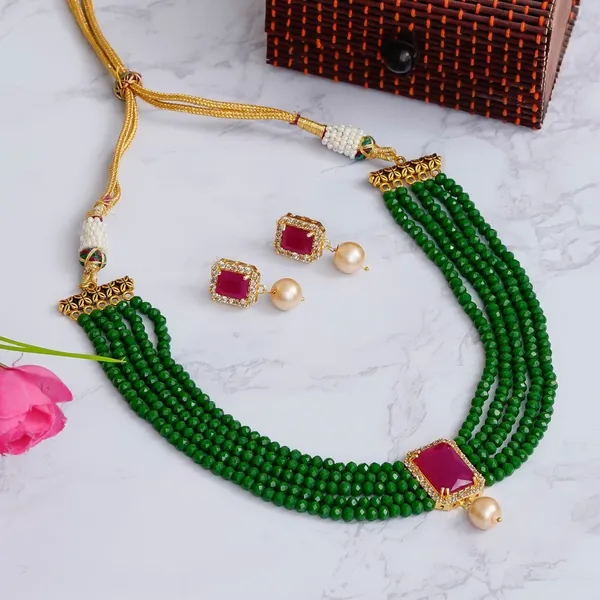 Green_Premium_Alloy_Earrings_&_Necklace_Jewellery_Set_For_Women