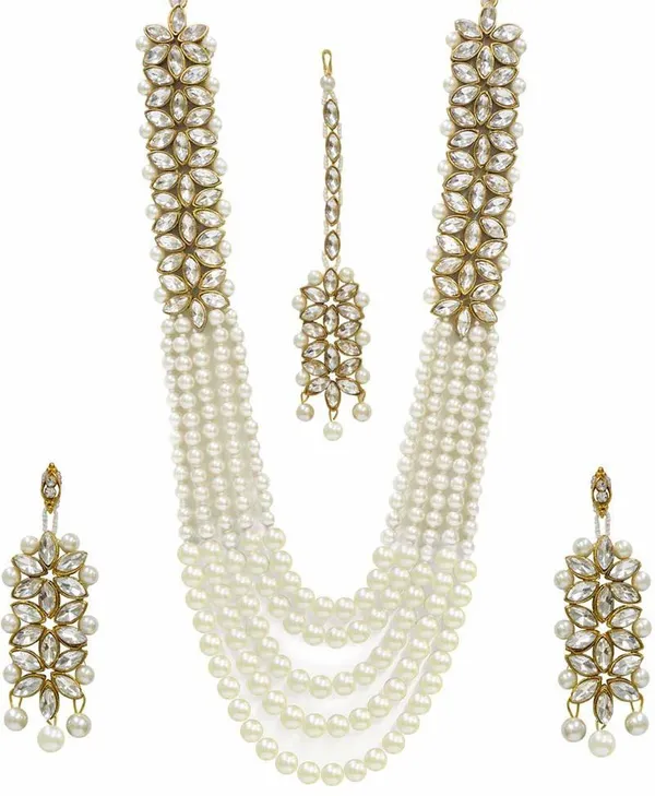 Gold_Premium_Glass::Alloy_Necklace_With_Earrings_&_Maang_Tikka_Jewellery_Set_For_Women