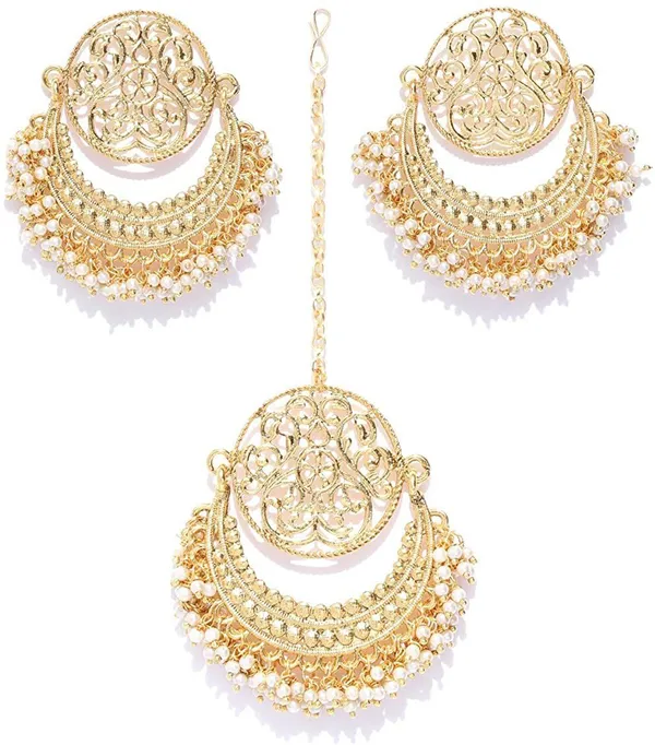 Gold_Premium_Alloy_Earrings_&_Maang_Tikka_Jewellery_Set_For_Women