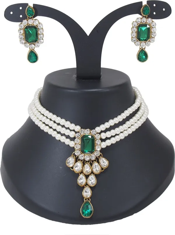 Green_Premium_Alloy_Earrings_&_Necklace_Jewellery_Set_For_Women