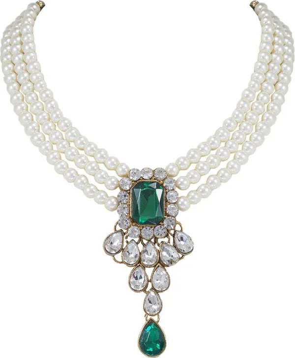 Green_Premium_Alloy_Earrings_&_Necklace_Jewellery_Set_For_Women