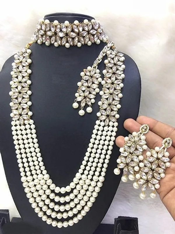 White_Premium_Alloy_Bridal_Jewellery_Set_For_Women