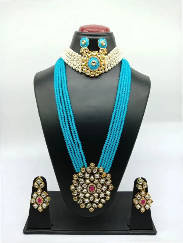 Light_Blue_Premium_Brass_Earrings_&_Necklace_Jewellery_Set_For_Women