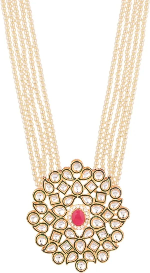 White_Premium_Copper_Earrings_&_Necklace_Jewellery_Set_For_Women