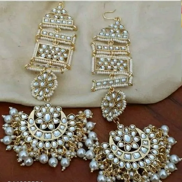 Gold__Brass_Clip-On_Chandbali_Earrings_For_Women