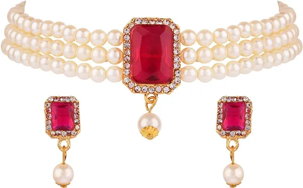 Red_Premium_Alloy_Necklace,_Pendant_&_Earrings_Jewellery_Set_For_Women