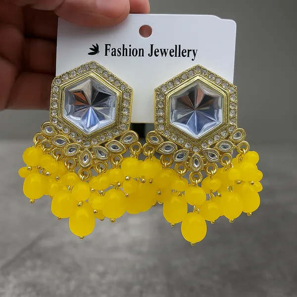 Yellow_Chandbali_Clip-on_Earring__For_Women