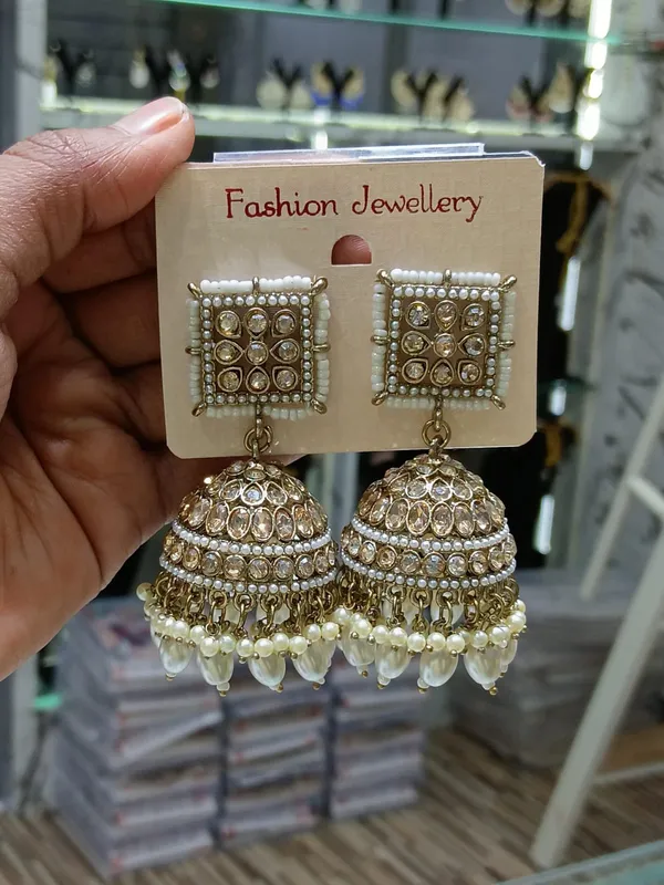 White_Chandbali_Clip-on_Earring__For_Women