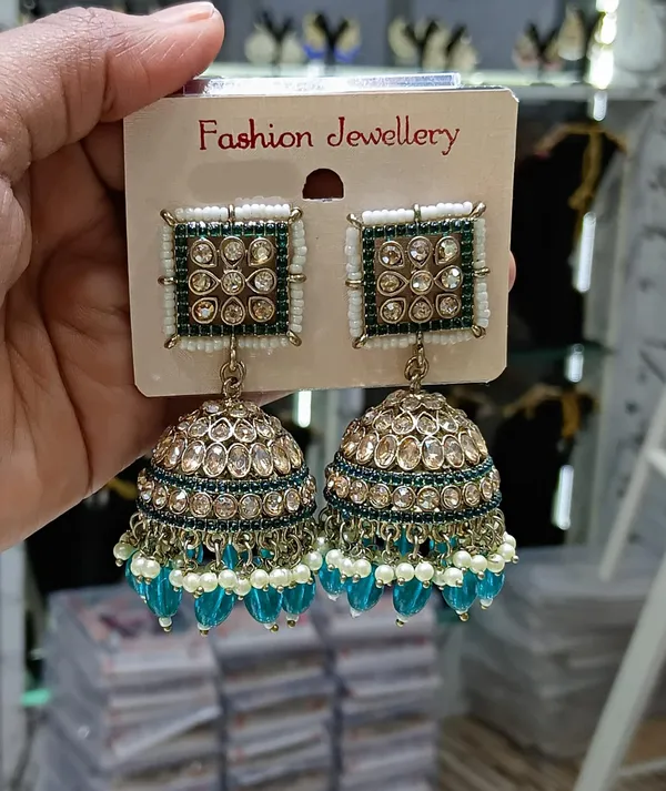 Blue_Chandbali_Clip-on_Earring__For_Women