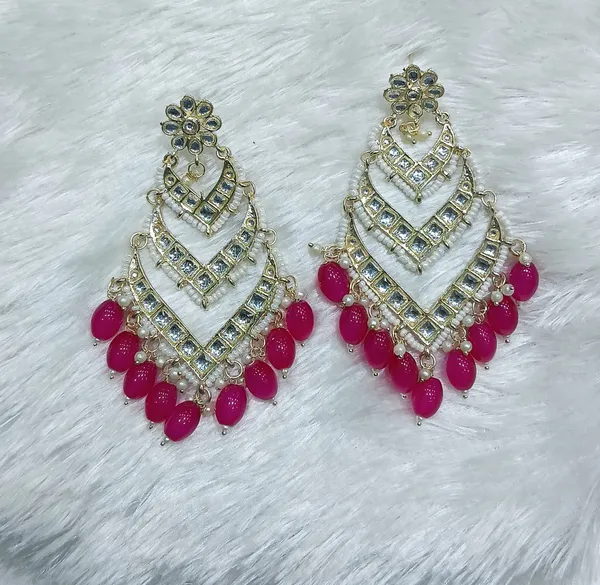 Pink_Chandbali_Clip-on_Earring__For_Women