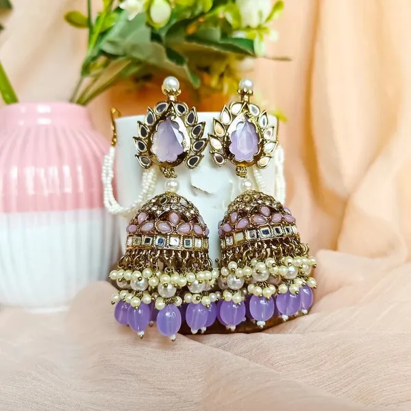 Purple_Chandbali_Clip-on_Earring__For_Women