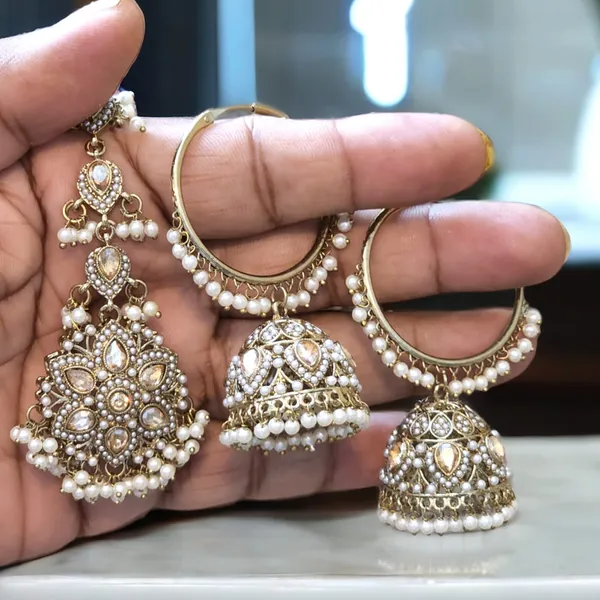White_Chandbali_Clip-on_Earring__For_Women