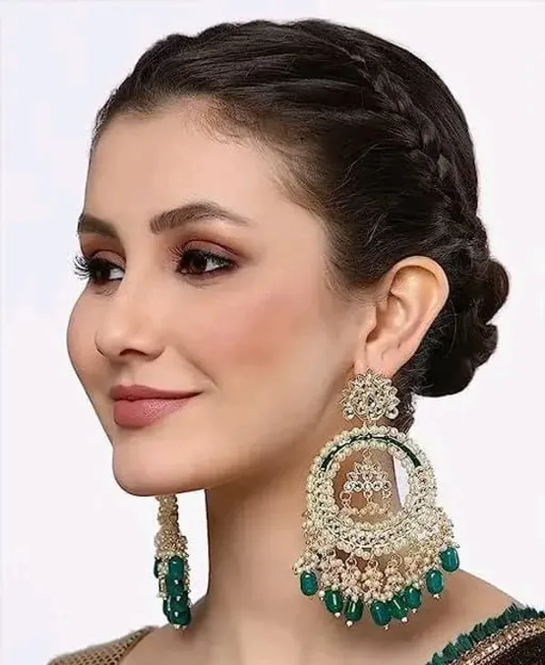 Green_Chandbali_Clip-on_Earring__For_Women