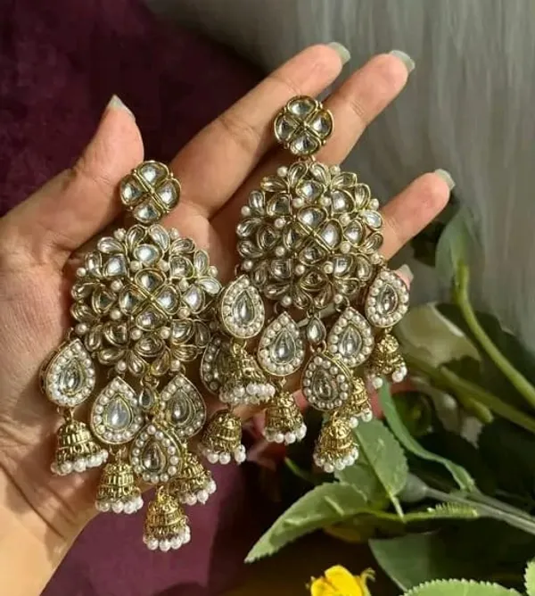 White_Chandbali_Clip-on_Earring__For_Women