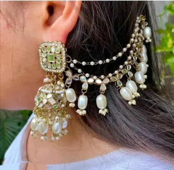 White_Chandbali_Clip-on_Earring__For_Women