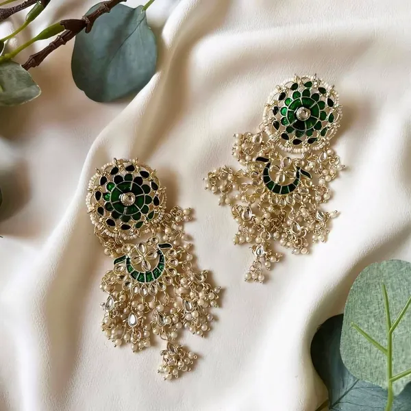 Green_Chandbali_Clip-on_Earring__For_Women