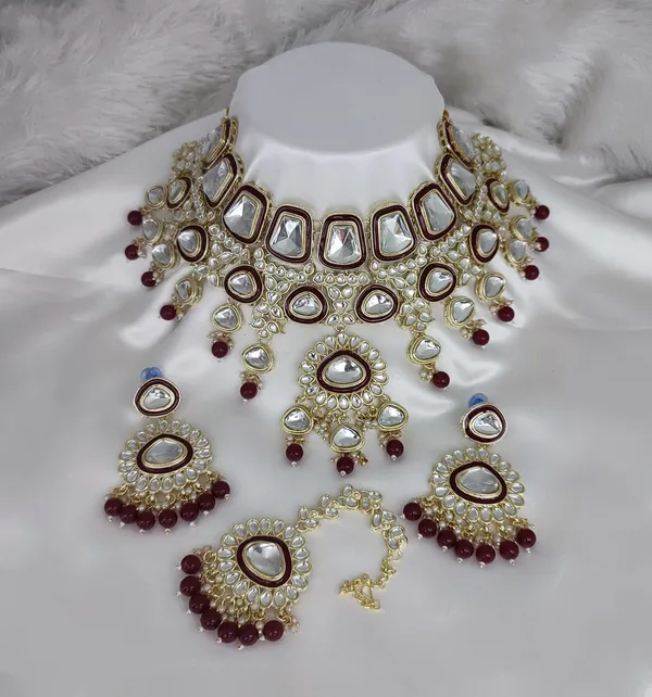 Maroon_Gold-plated_Necklace__Earring_&_Maang_Tikka_Set__For_Women
