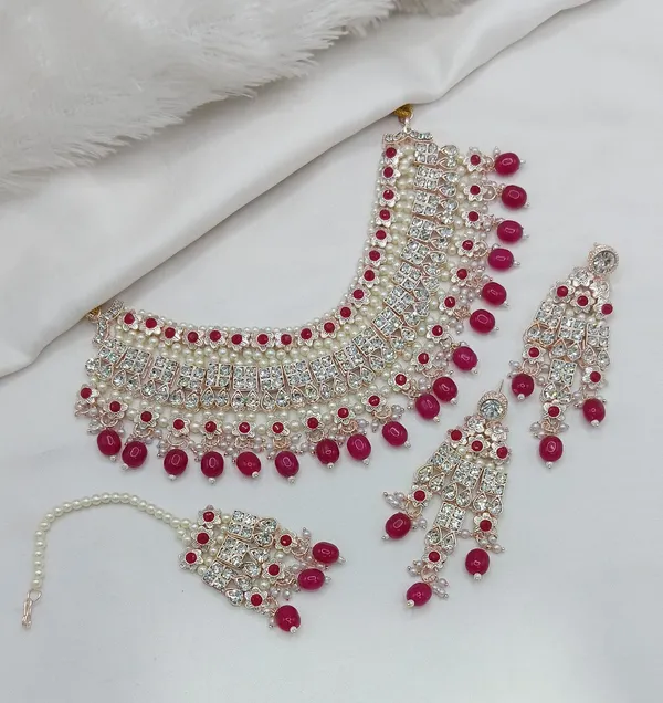 Red_Gold-plated_Necklace__Earring_&_Maang_Tikka_Set__For_Women