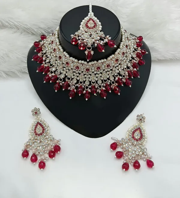 Red_Gold-plated_Necklace__Earring_&_Maang_Tikka_Set__For_Women